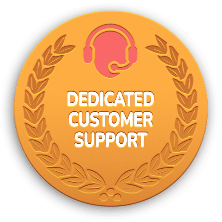 Dedicated customer support badge